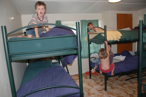 Going crazy on the bunkbeds